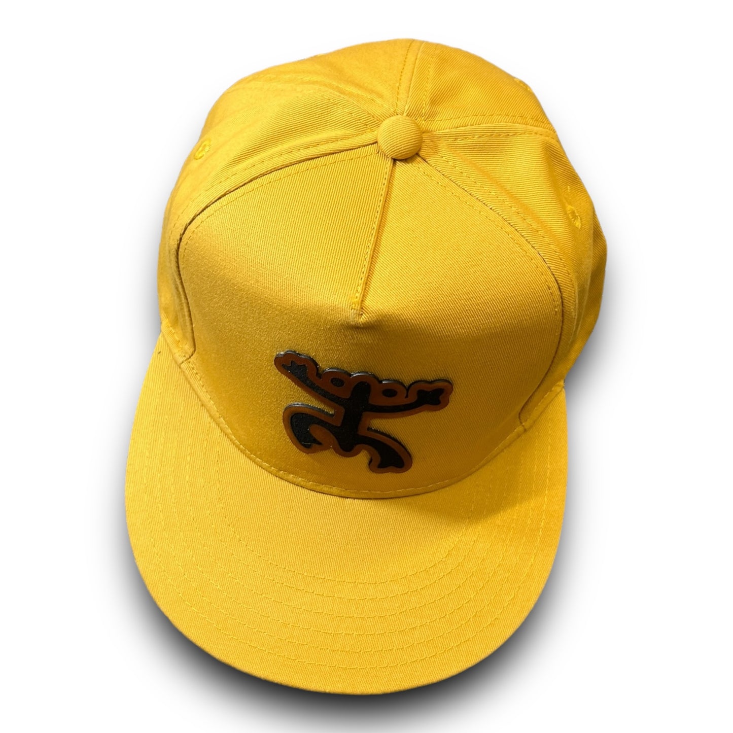 Mustard Cap with Unique Taino Coqui Leather Patch Puerto Rico