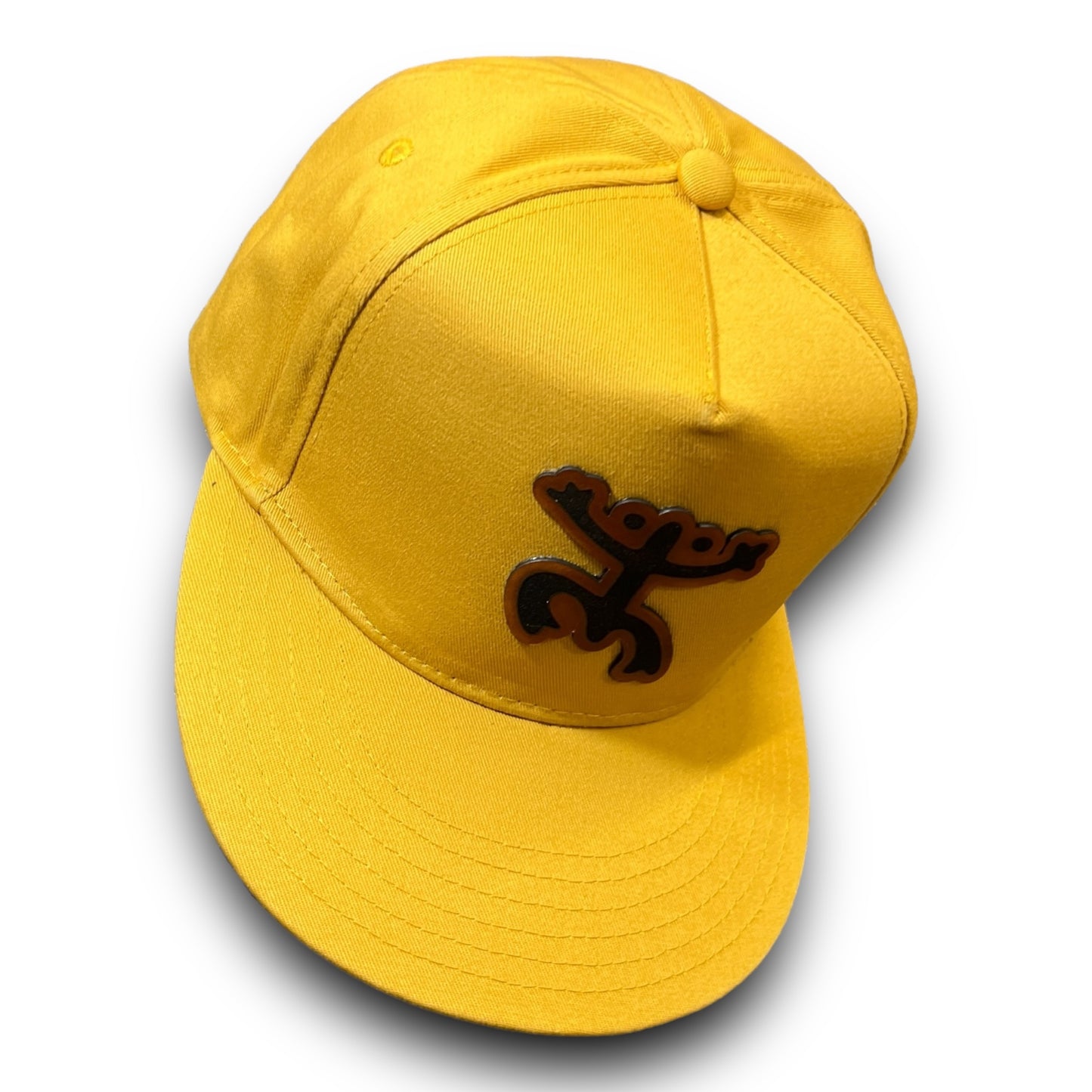 Mustard Cap with Unique Taino Coqui Leather Patch Puerto Rico