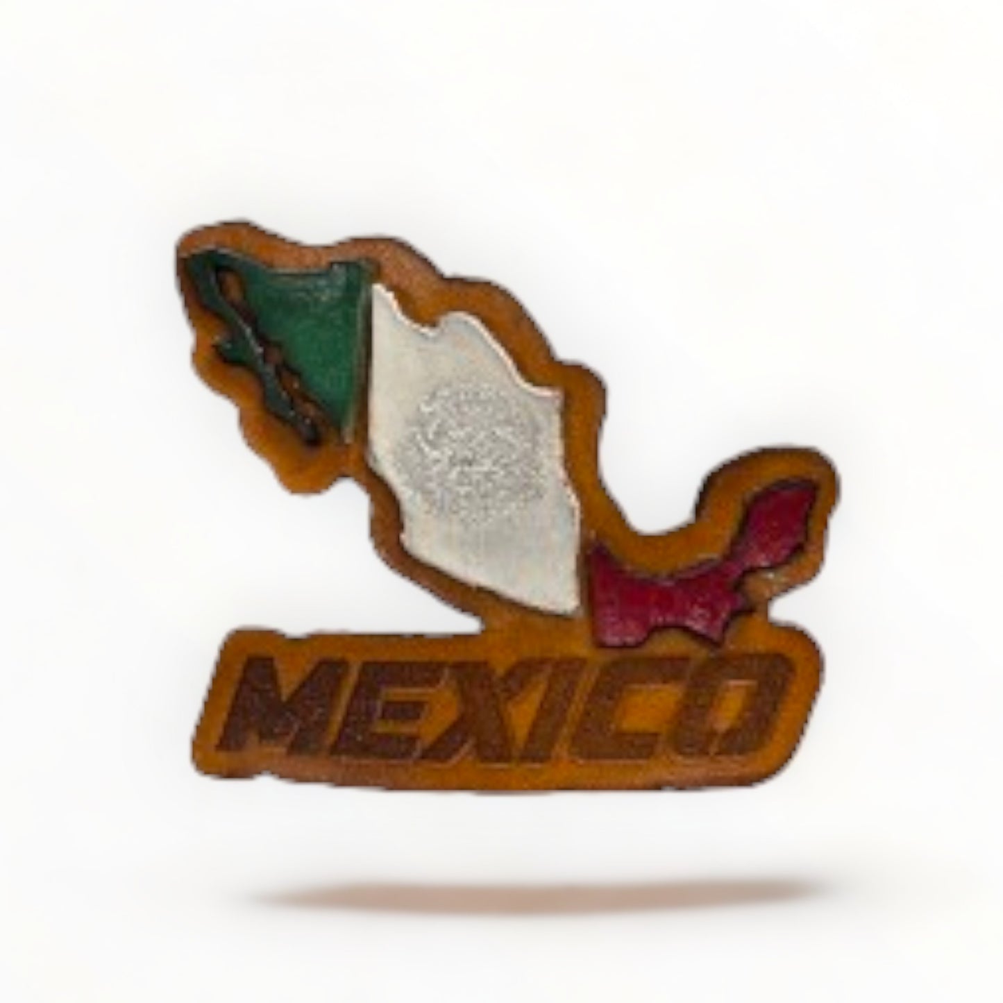 Beige Mexico Map & Flag Cap - Unique Leather Patch Detail